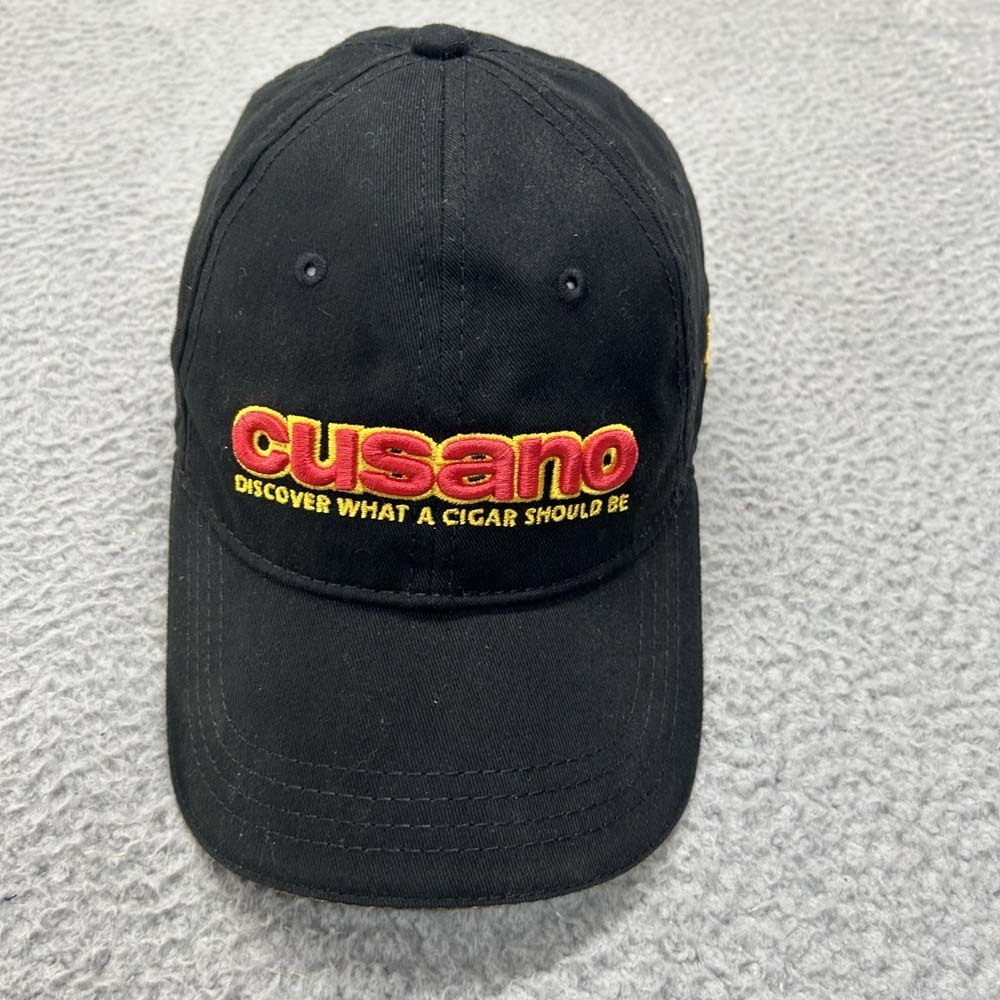 Cusano Fine Cigars Hat Cap Mens One Size Strapback Black Tobacco Products